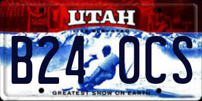 UT license plate B240CS
