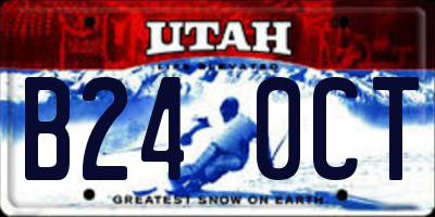 UT license plate B240CT