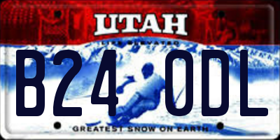UT license plate B240DL