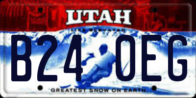 UT license plate B240EG