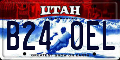UT license plate B240EL