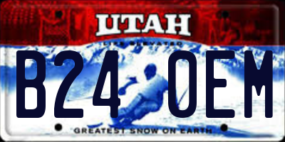 UT license plate B240EM