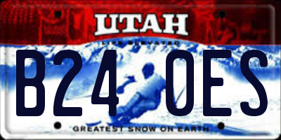 UT license plate B240ES