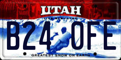 UT license plate B240FE
