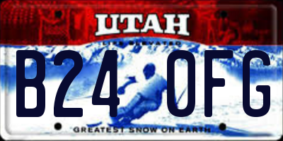 UT license plate B240FG