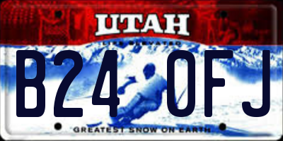 UT license plate B240FJ