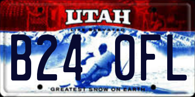 UT license plate B240FL