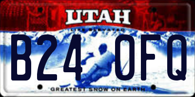 UT license plate B240FQ