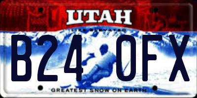 UT license plate B240FX
