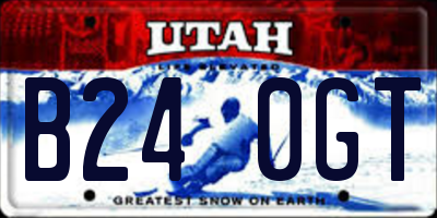 UT license plate B240GT