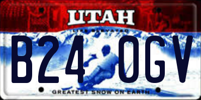 UT license plate B240GV