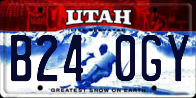 UT license plate B240GY