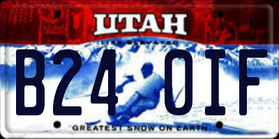 UT license plate B240IF
