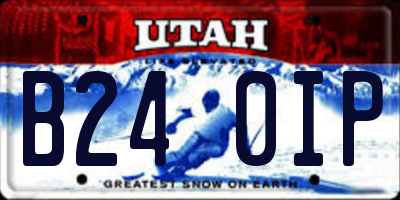 UT license plate B240IP
