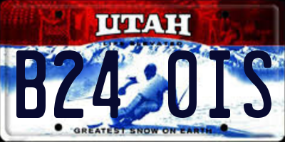 UT license plate B240IS