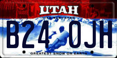 UT license plate B240JH