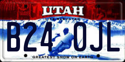 UT license plate B240JL