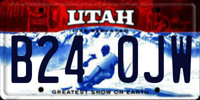 UT license plate B240JW