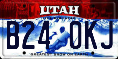 UT license plate B240KJ