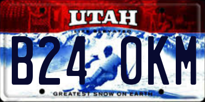 UT license plate B240KM