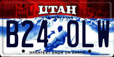 UT license plate B240LW