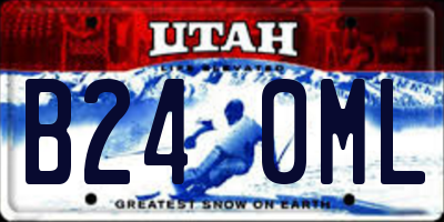 UT license plate B240ML