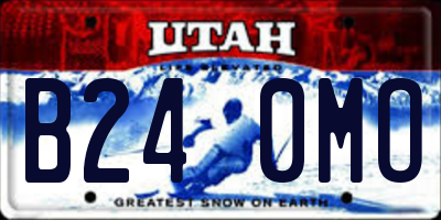 UT license plate B240MO