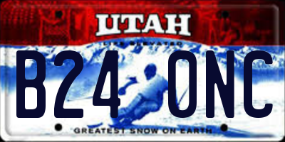 UT license plate B240NC