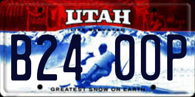 UT license plate B240OP