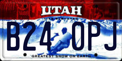 UT license plate B240PJ