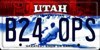 UT license plate B240PS