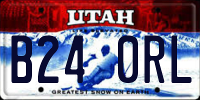 UT license plate B240RL