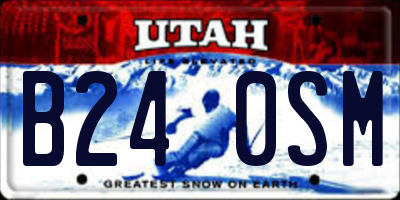 UT license plate B240SM