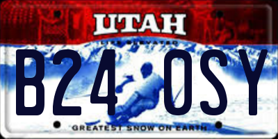 UT license plate B240SY