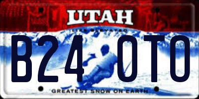 UT license plate B240TO