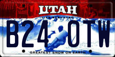 UT license plate B240TW