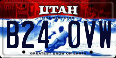 UT license plate B240VW