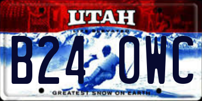 UT license plate B240WC