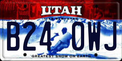 UT license plate B240WJ