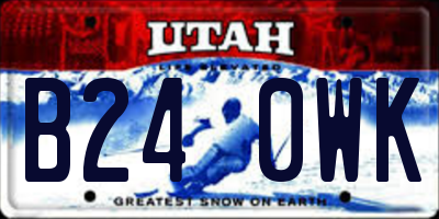 UT license plate B240WK