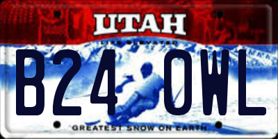 UT license plate B240WL