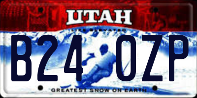 UT license plate B240ZP
