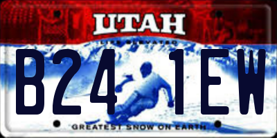 UT license plate B241EW