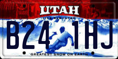 UT license plate B241HJ