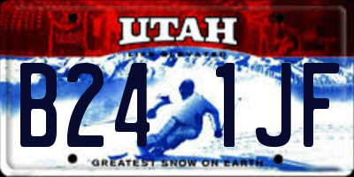 UT license plate B241JF