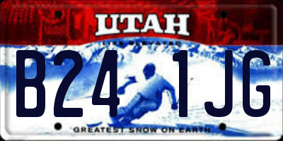 UT license plate B241JG