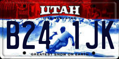UT license plate B241JK