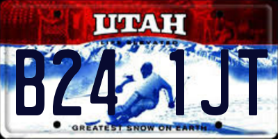 UT license plate B241JT