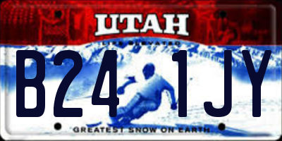 UT license plate B241JY