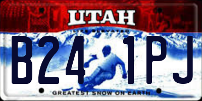 UT license plate B241PJ